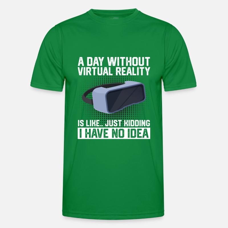 Virtual Reality VR Geschenk Männer Funktions-T-Shirt