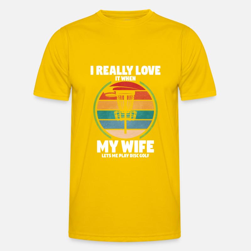 Frisbee Golf Disc Golf - Men's Functional T-Shirt - egg yellow