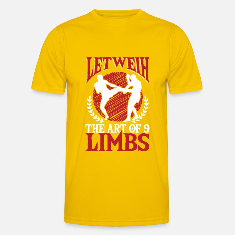 Lethwei Burmese Gift - Men's Functional T-Shirt - egg yellow