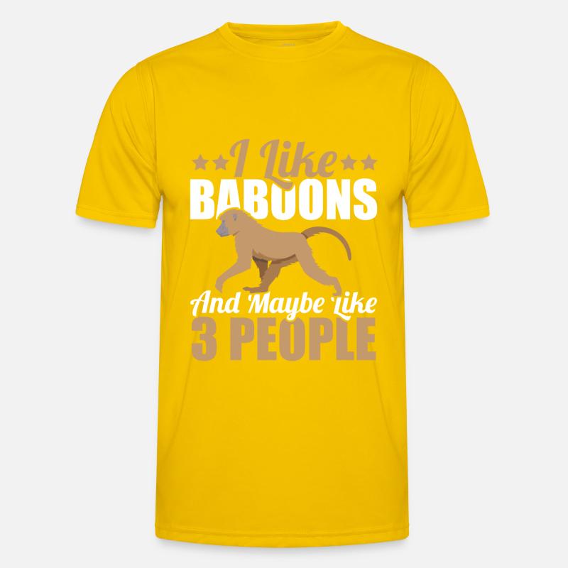 Gift for baboon lover - Men's Functional T-Shirt - egg yellow