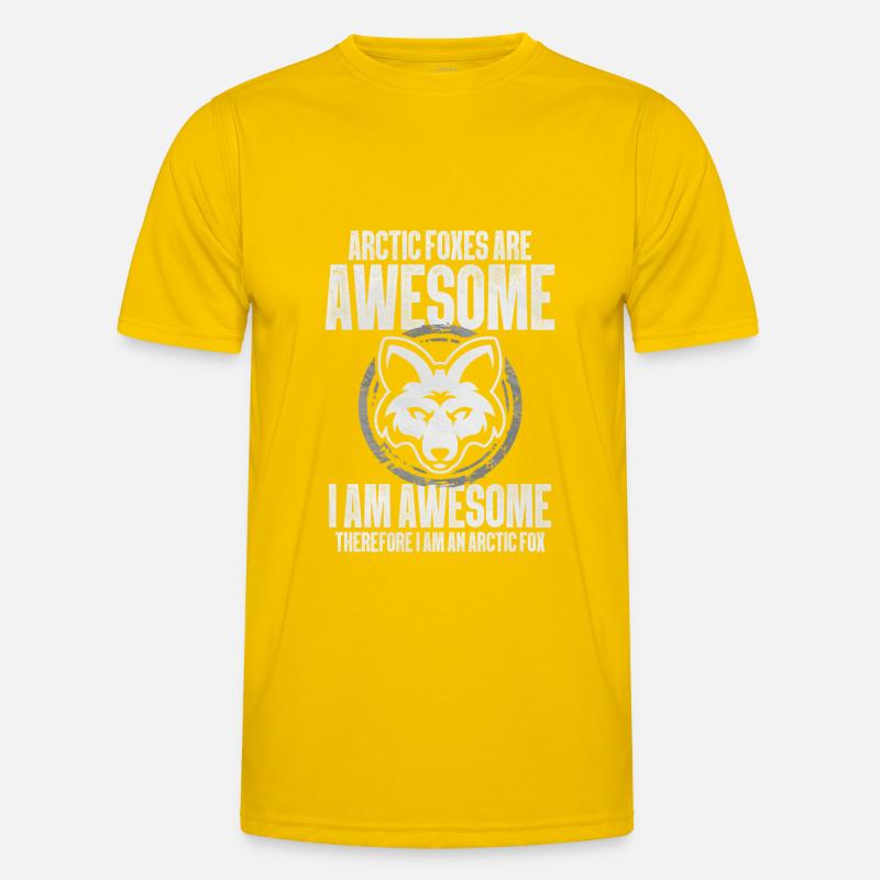 Cute arctic fox gift - Men's Functional T-Shirt - egg yellow