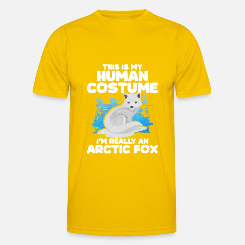 Cute arctic fox gift - Men's Functional T-Shirt - egg yellow