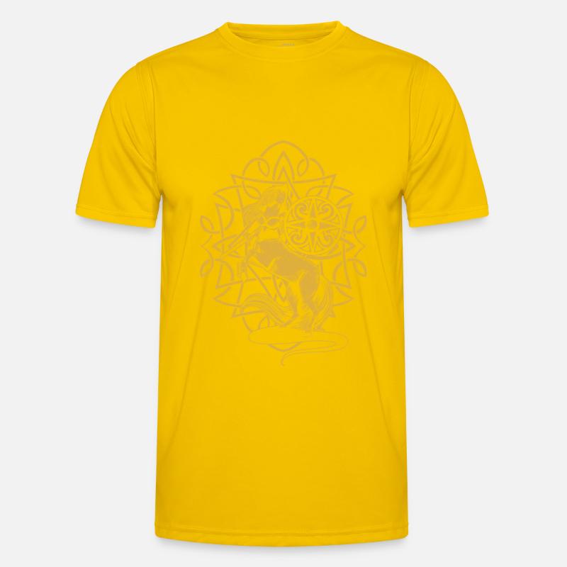 Phoenix Centaur Gift - Men's Functional T-Shirt - egg yellow