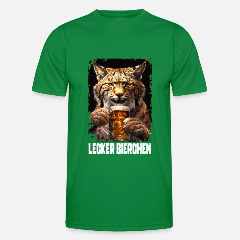 Lecker Bierchen Rotluchs Männer Funktions-T-Shirt