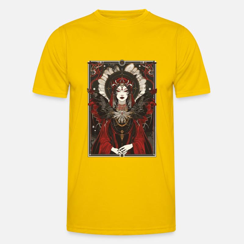 Kejserinde Tarot - Funktionsshirt til herrer - æggeblomme gul