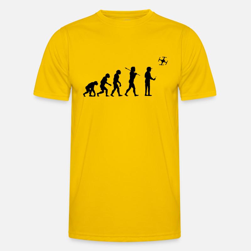 The drone evolution - Men's Functional T-Shirt - egg yellow
