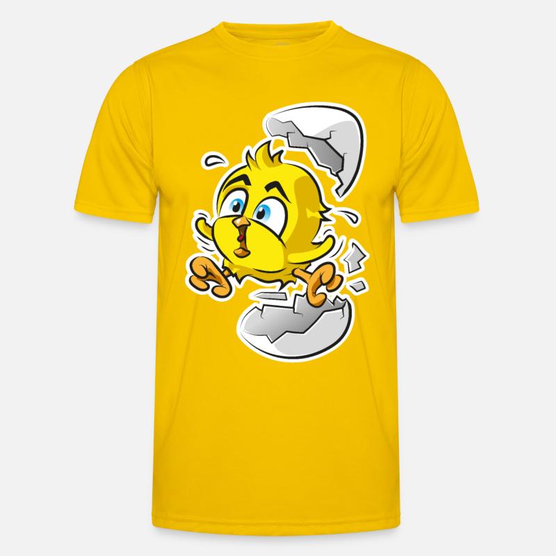 Chicks from the egg - Men's Functional T-Shirt - egg yellow
