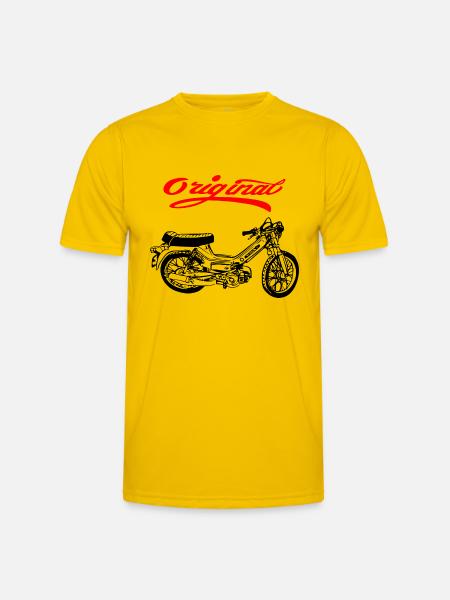 Moped Mofa Kult Puch Maxi - Männer Funktions-T-Shirt - Eigelb
