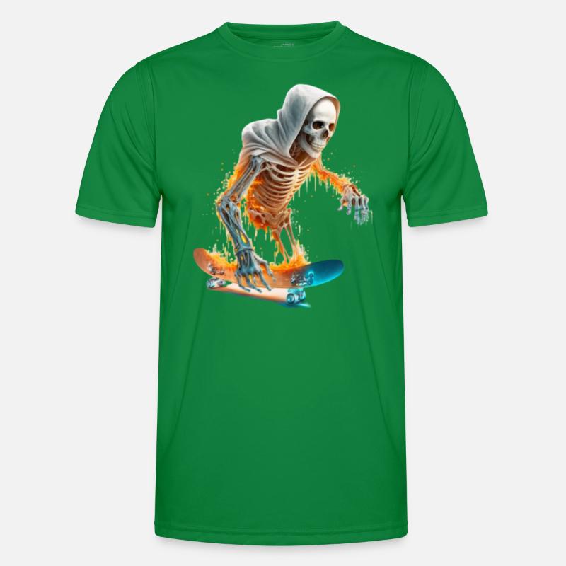 Skateboarder Skeleton Men's Functional T-Shirt