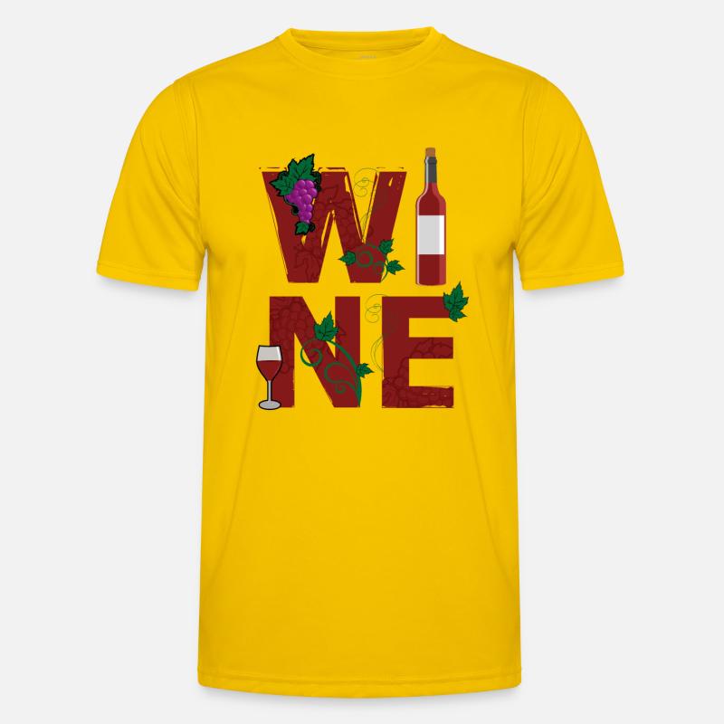 WINE / WEIN Männer Funktions-T-Shirt