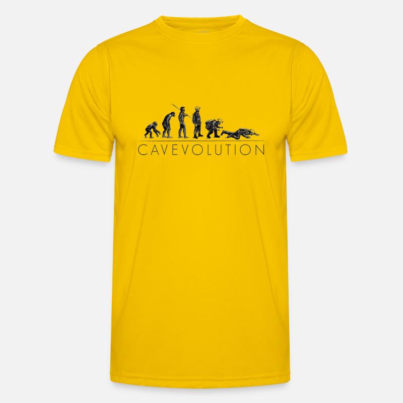 CAVEVOLUTION - Men's Functional T-Shirt - egg yellow