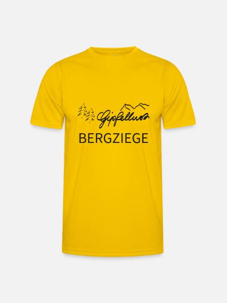 gipefellust bergziege - Männer Funktions-T-Shirt - Eigelb