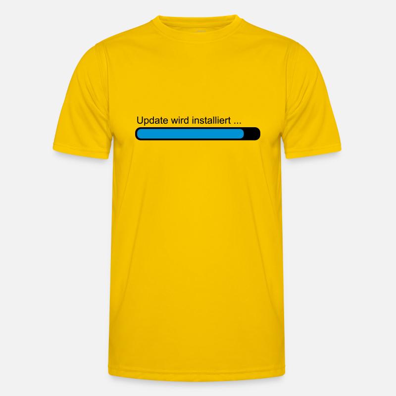 Update wird installiert ... Ladebalken - Männer Funktions-T-Shirt - Eigelb