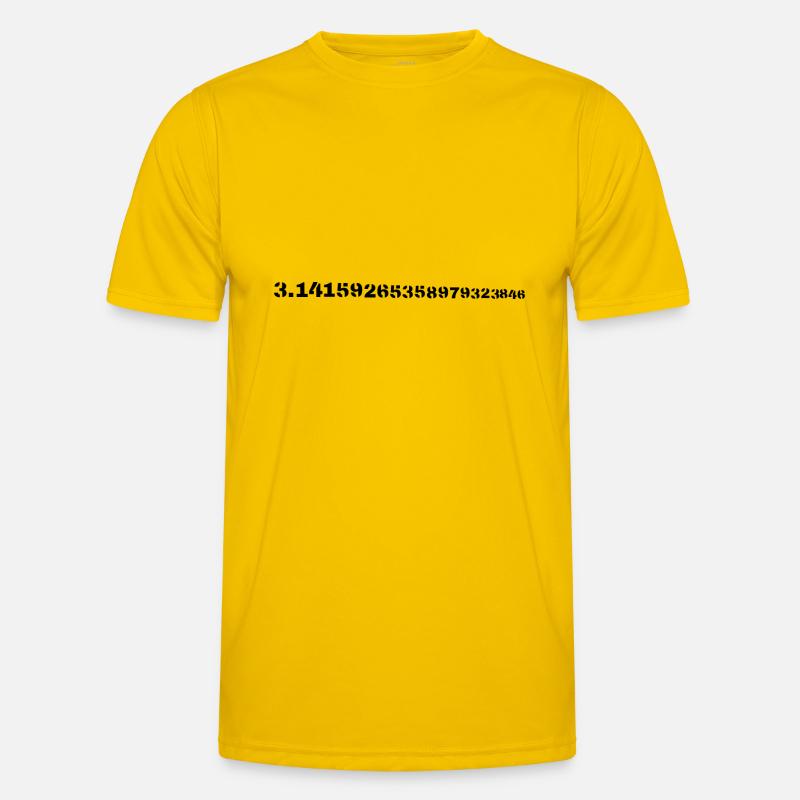 Pi - Männer Funktions-T-Shirt - Eigelb