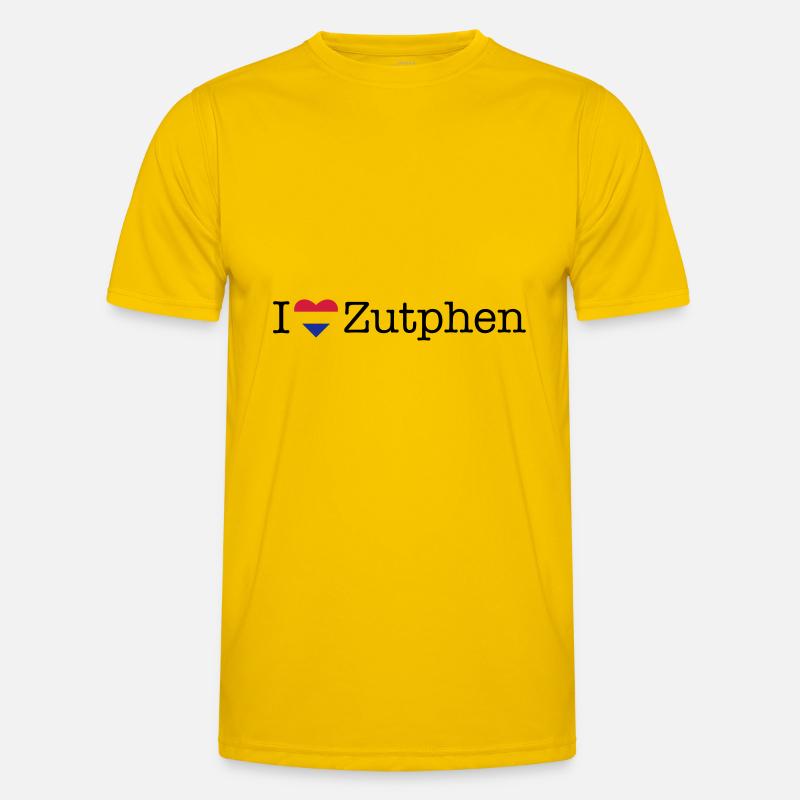 I love Zutphen - Men's Functional T-Shirt - egg yellow