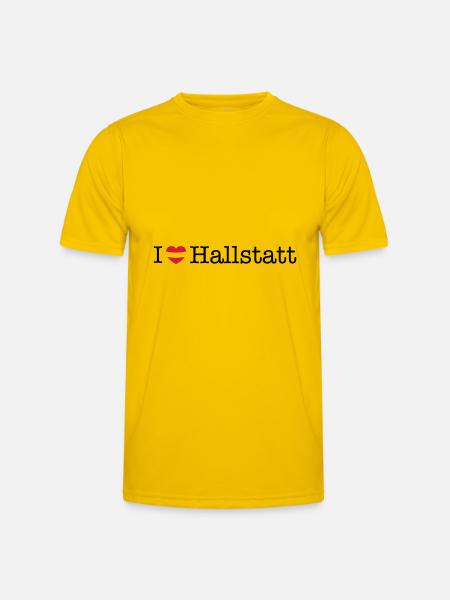 I love Hallstatt - Männer Funktions-T-Shirt - Eigelb
