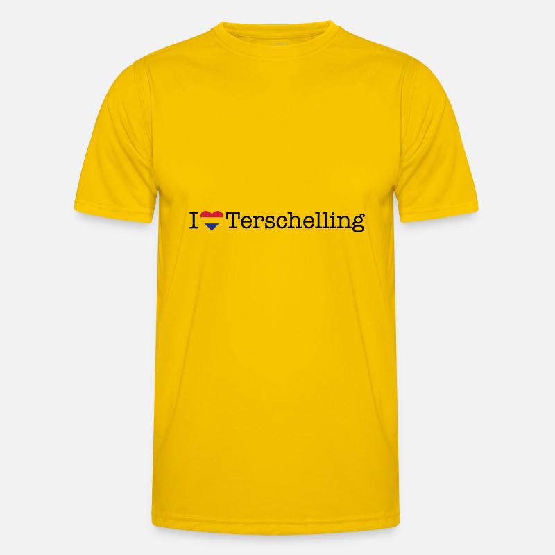 I love Terschelling - Men's Functional T-Shirt - egg yellow