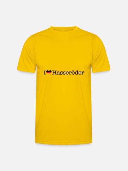 I love Hasseröder - Men's Functional T-Shirt - egg yellow