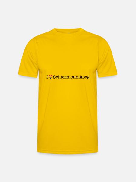I love Schiermonnikoog - Men's Functional T-Shirt - egg yellow