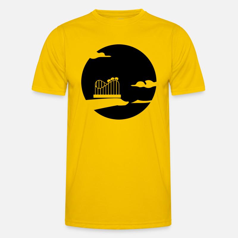 Rollercoaster Achterbahn Männer Funktions-T-Shirt