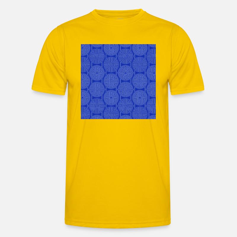 Chinese pattern - Men's Functional T-Shirt - egg yellow