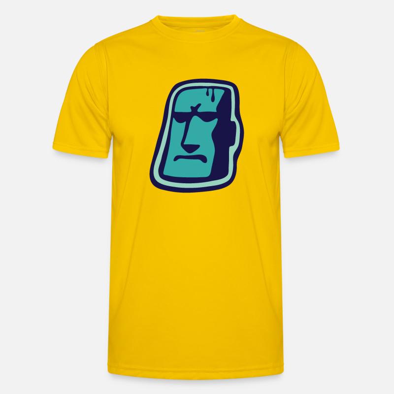 Moai Easter Island Statue Head Monument Men's Functional T-Shirt