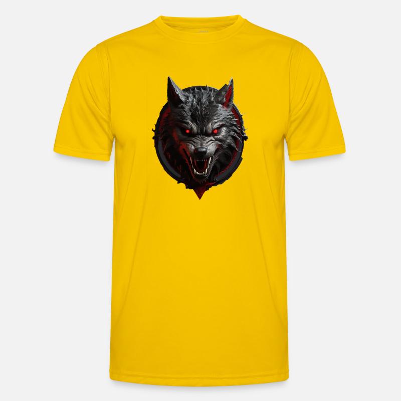 Devil's Wolf - Men's Functional T-Shirt - egg yellow