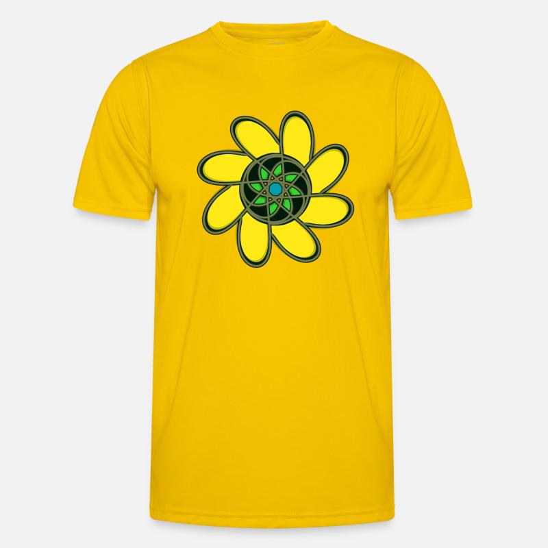 Abstract with different patterns - Men's Functional T-Shirt - egg yellow