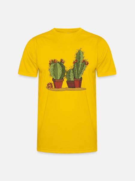 Blumen - Männer Funktions-T-Shirt - Eigelb