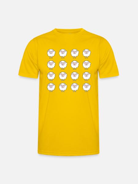 Mouton - T-shirt sport Homme - jaune d'œuf