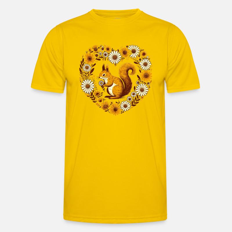Eichhörnchen - Männer Funktions-T-Shirt - Eigelb