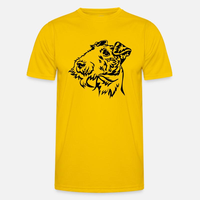 Foxterrier Kopf Männer Funktions-T-Shirt