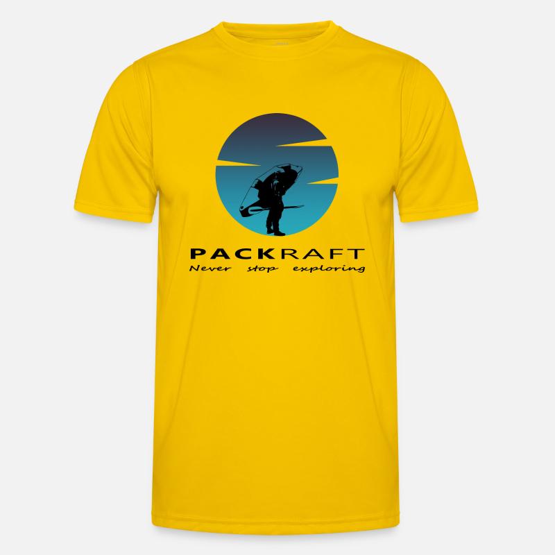 Packraft - Never stop exploring Männer Funktions-T-Shirt