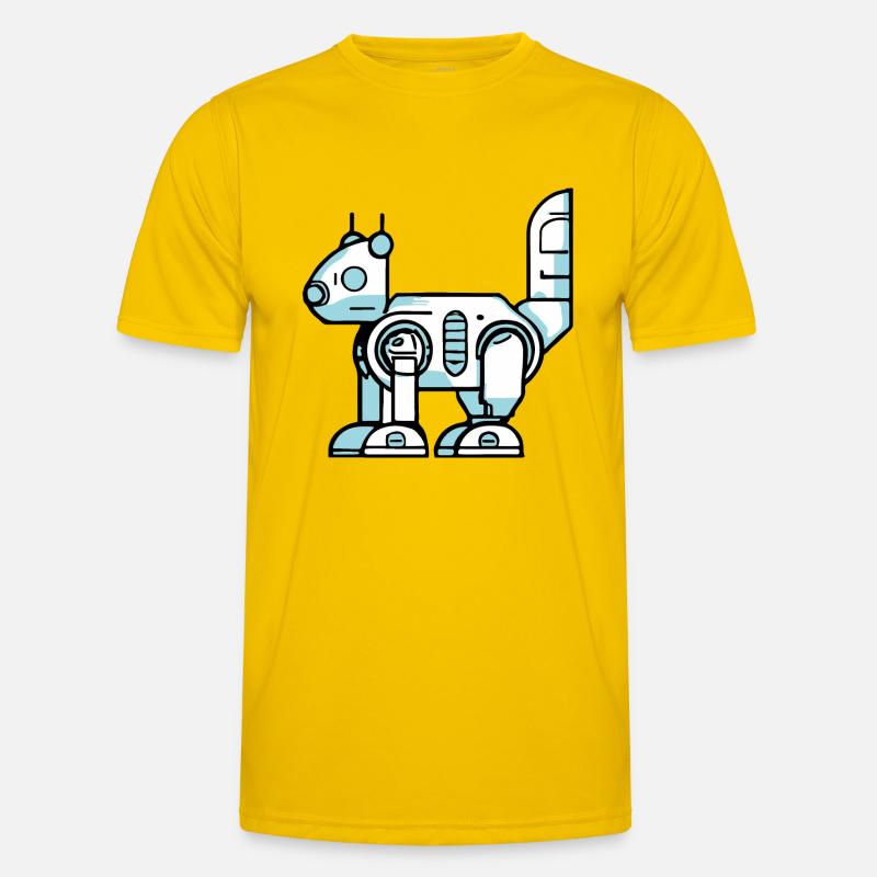 Cyber Roboter Eichhörnchen Männer Funktions-T-Shirt