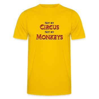 Not my Circus, not my monkeys - Men's Functional T-Shirt - egg yellow - Front - AI Model Male 178 dark (178cm)