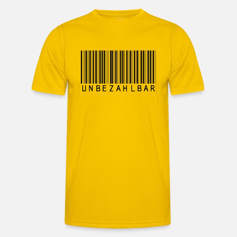 Code-barres « Priceless » noir T-shirt sport Homme