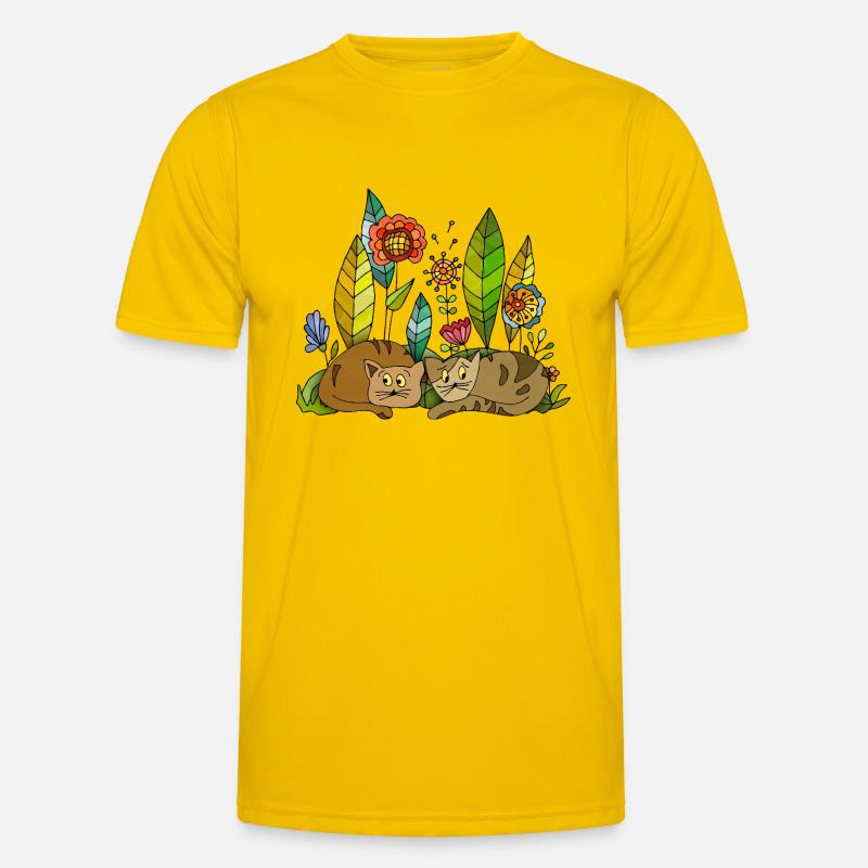 Cats - Men's Functional T-Shirt - egg yellow