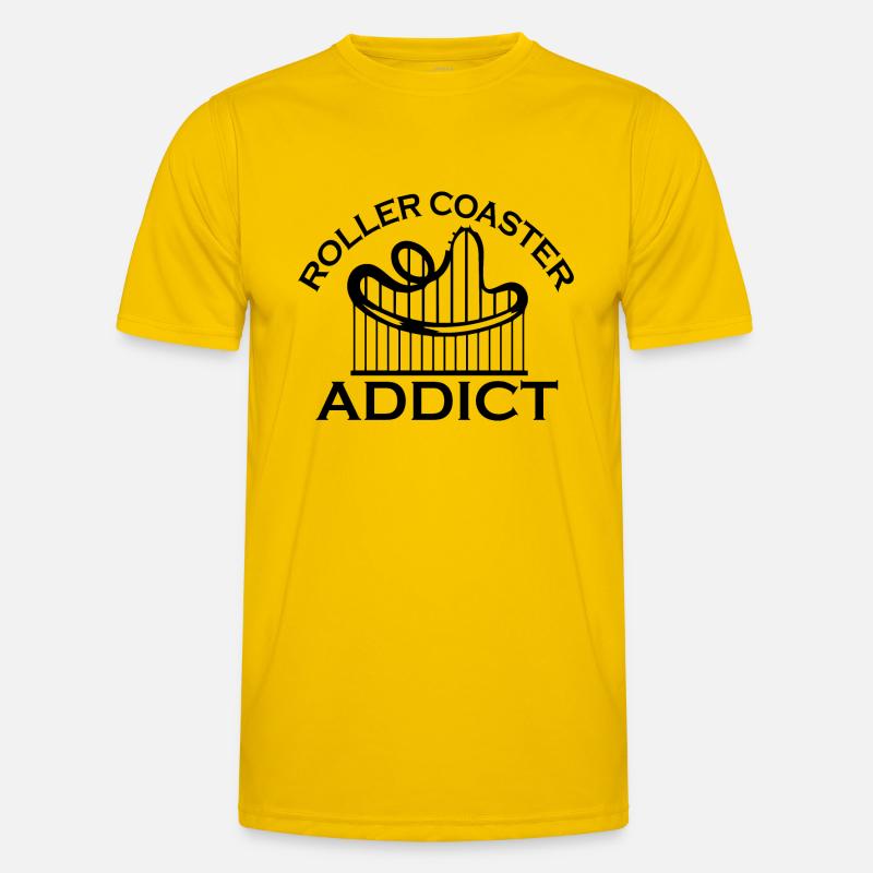 Rollercoaster Achterbahn Männer Funktions-T-Shirt