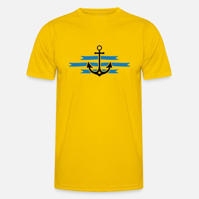 anchor - Men's Functional T-Shirt - egg yellow