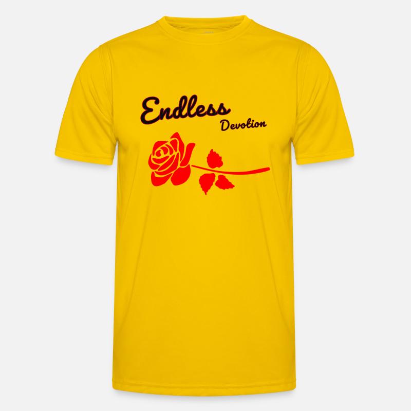 Dévotion sans fin avec Rose Rouge Rose T-shirt sport Homme