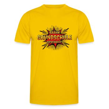 Grundschul Abgänger 2023 Grundschule Abschied - Männer Funktions-T-Shirt - Eigelb - Vorne - AI Model Male 178 dark (178cm)