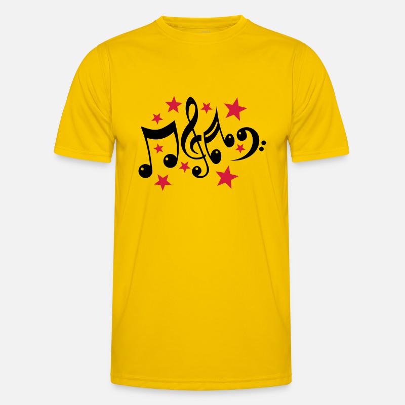 note musicali e le stelle 2c Maglietta sportiva per uomo