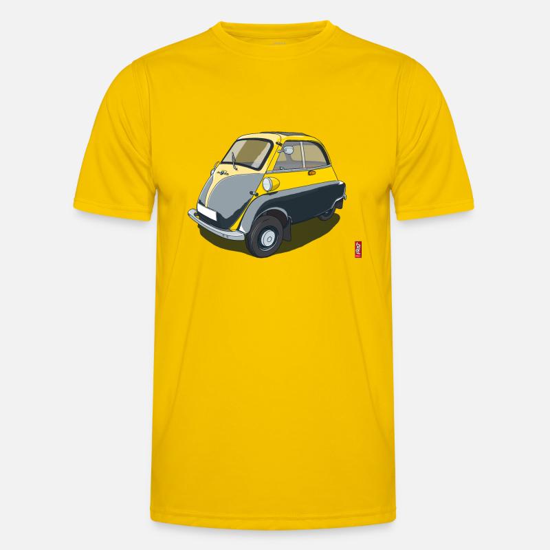 Oldtimer Isetta - Männer Funktions-T-Shirt - Eigelb