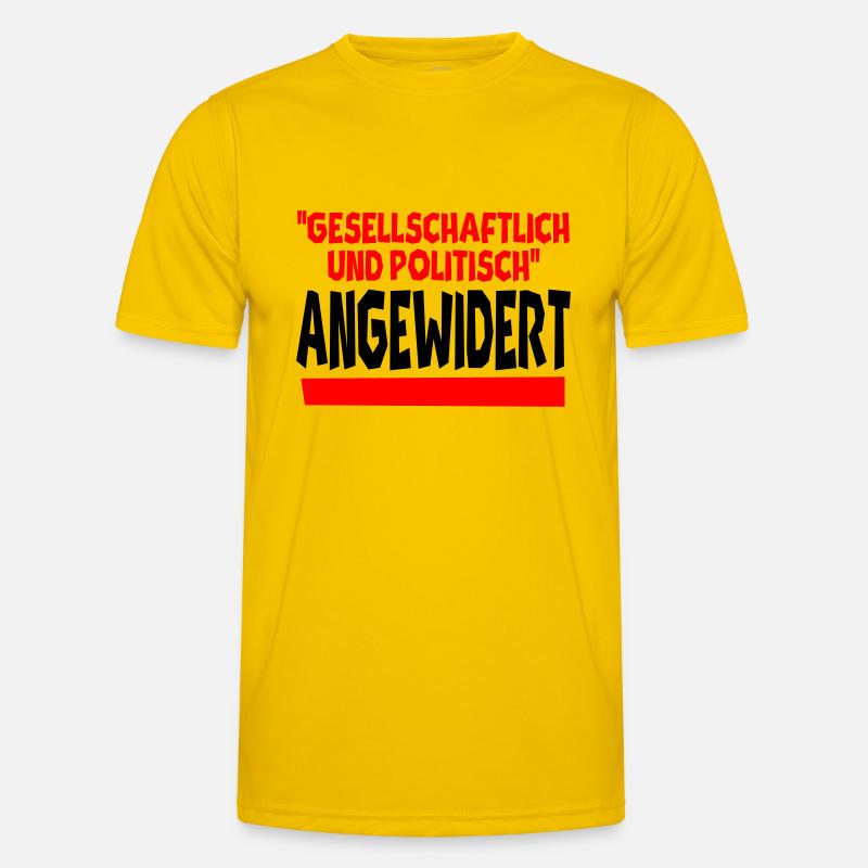 angewidert - Männer Funktions-T-Shirt - Eigelb