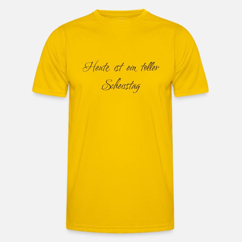 0839C8BD 6076 41C2 9C86 B96DDEEBB891 - Männer Funktions-T-Shirt - Eigelb