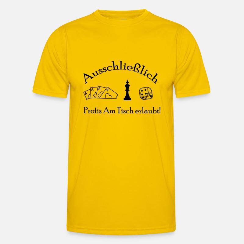 boardgame chess backgammon game night - Männer Funktions-T-Shirt - Eigelb