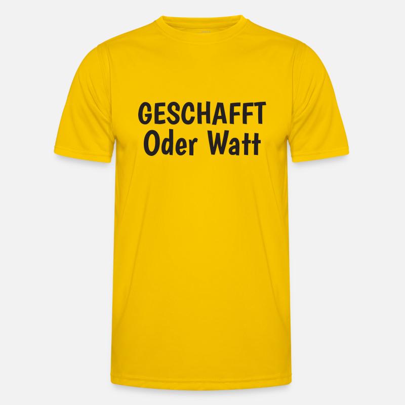 Motivation Oder Watt - Männer Funktions-T-Shirt - Eigelb