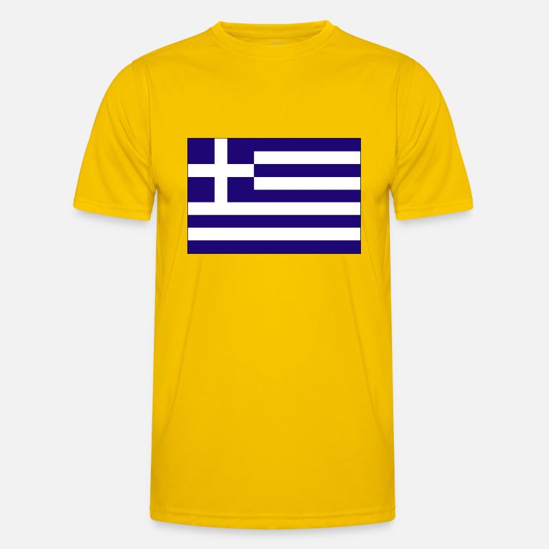 Drapeau du drapeau de la Grèce T-shirt sport Homme