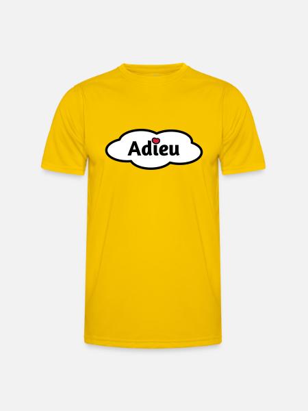 Adieu - Männer Funktions-T-Shirt - Eigelb