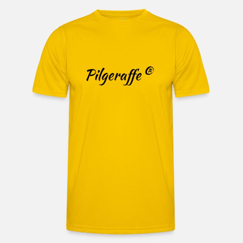pilgeraffe - Männer Funktions-T-Shirt - Eigelb